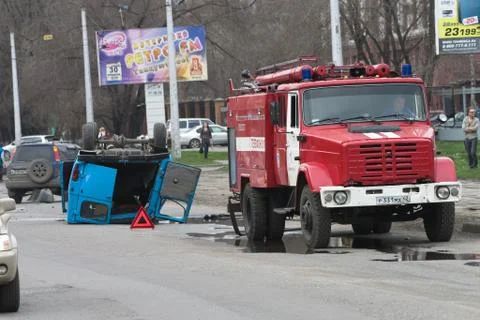 Road failure Foto stock