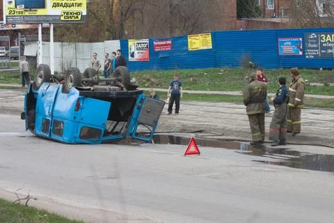 Road failure Foto stock