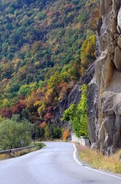 Road in the fall Stock Photos