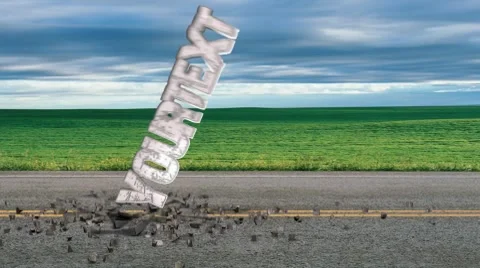 Road fall title for AE Stock After Effects
