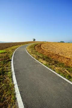 Road to the farm Stock Photos