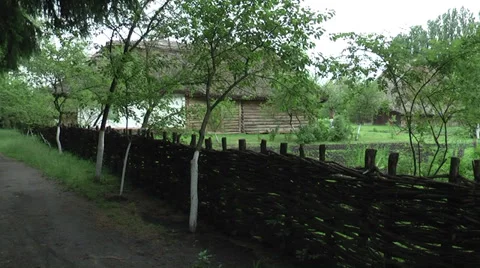 The road with a fence Stock Footage 38283423