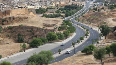 Road in Fes, Morocco Stock Footage 25844254