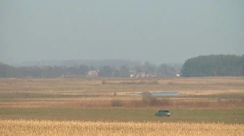 Road In Field Stock Footage 38749196
