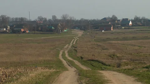 Road In Field 스톡 동영상 38749523