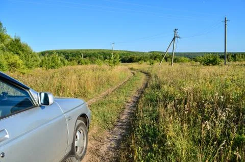 Road to the field Stock Photos