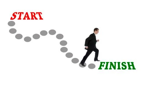 Road to finish Stock Photos