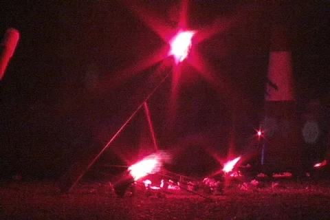 Road flare tight Video stock 822481