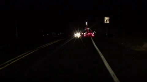 Road flares at night Stock-Footage 8926314