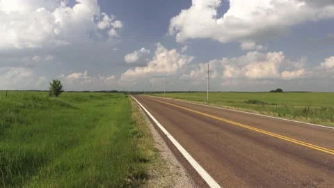 Road in Flint Hills Stock Footage 135355135