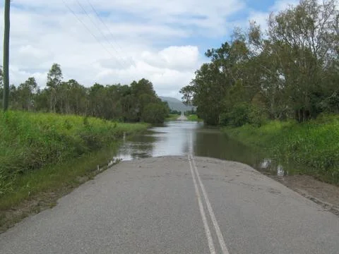 Road Flood Foto stock