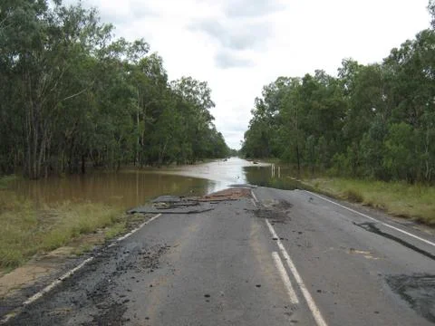 Road Flood Foto stock
