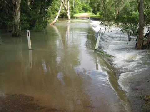 Road Flood Foto stock