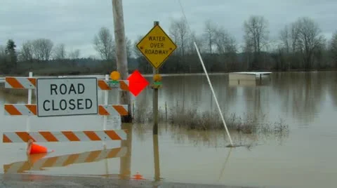 Road flood. Road Flood.  Stock Footage 11636983