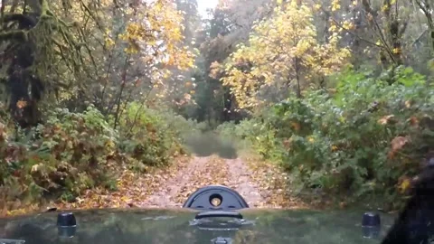 Road flooded and cannot drive through Stock Footage 172560970