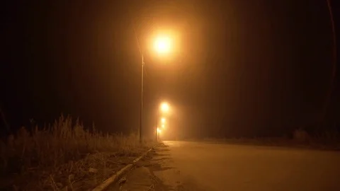 Road in the fog Stock Footage 82752951