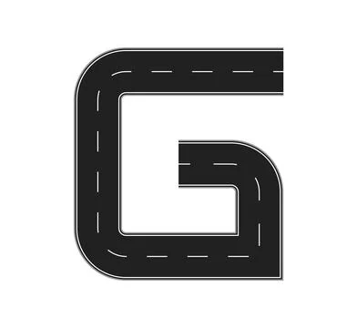 Road font, asphalt path way typeface, letter type 스톡 일러스트