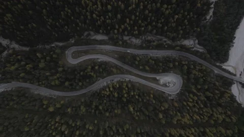 Road in a forest landscape panorama top view Stock Footage 165877007