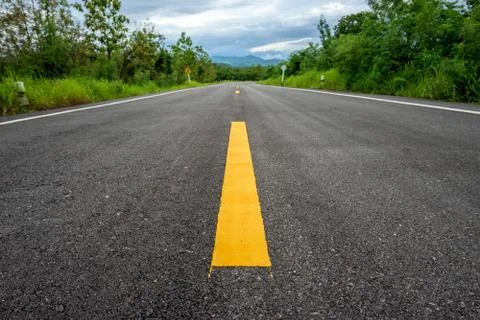Road in forest Stock-Fotos
