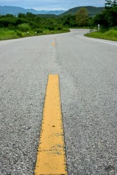 Road in forest Stock-Fotos