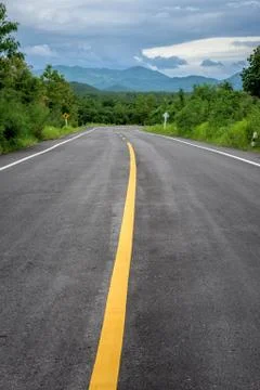 Road in forest Foto stock