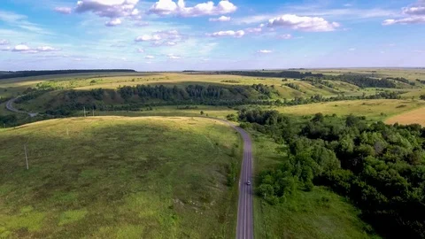 Road forest top view. Stock Footage 79042641
