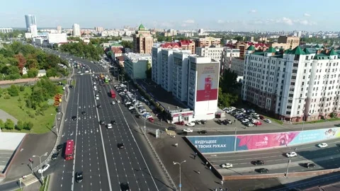 Road Fork with a Tunnel.View From the Top Stock Footage 134286450