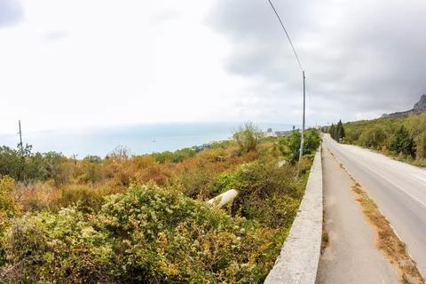 The road to Foros. Stock Photos