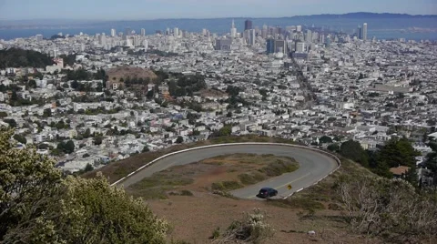 Road in Front of City Stock Footage 47489419