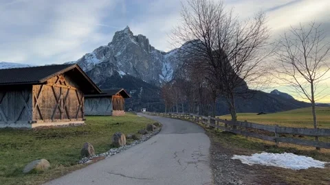 Road in front of rock mountain Stock Footage 232675863