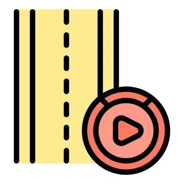 Road gameplay icon vector flat Stock Illustration