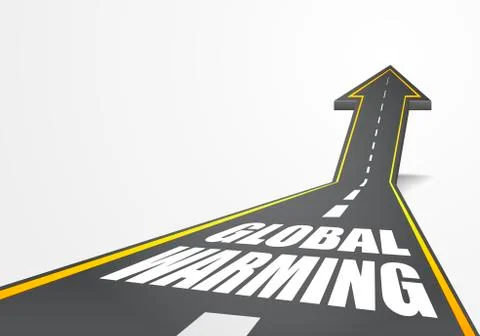 Road to Global Warming Stock Illustration