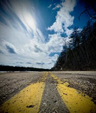 A road going into the distance 스톡 사진