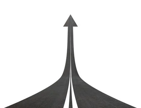 Road going up llike arrow Stock-Illustration