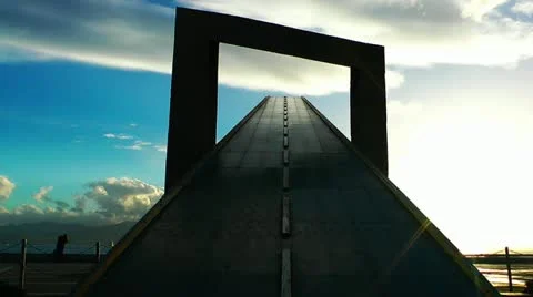 The Road going to the Sky time lapse Stock Footage