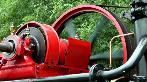 Road-going steam engine Stock Footage 8577259