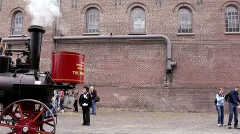 Road-going steam engine, Stock Footage 8577262