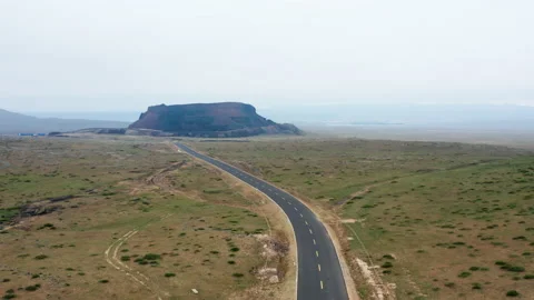 Road going through wilderness area,4K Stock Footage 237988545