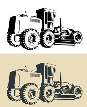 Road grader Stock Illustration