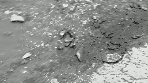 Road Grader Moving On During Handheld Shooting In Abstraction Video stock 102658033