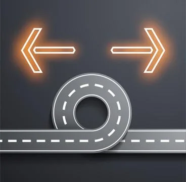 Road on a gray background Stockillustratie