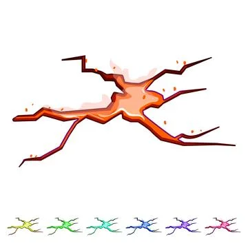 Road ground crack cartoon vector graphic Ilustração Stock