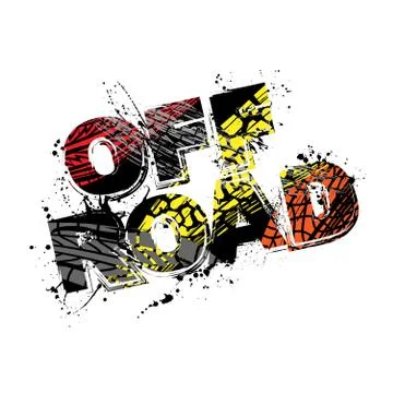 Off road grunge background Stock Illustration