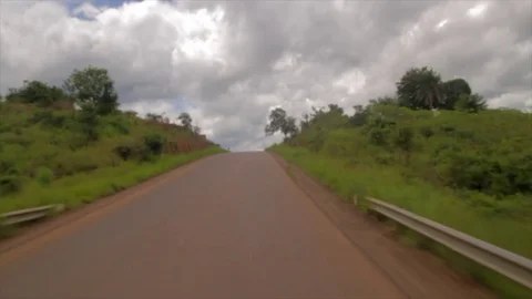 On the road in Guinea Stock Footage 80970926