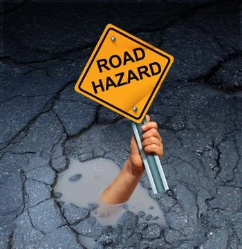 Road Hazard Concept Stock Illustration