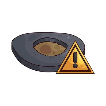 Road hazard illustration Stock Illustration