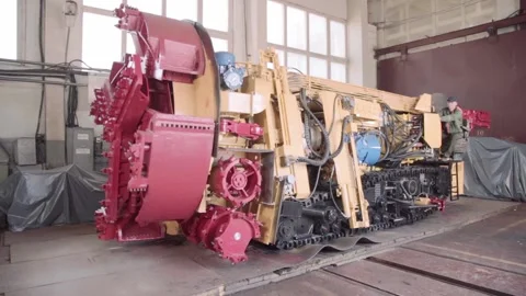 Road heading machine Stock Footage 105403092