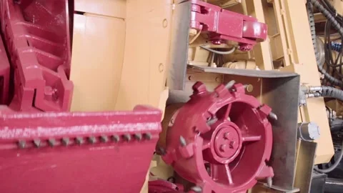 Road heading machine Stock Footage 105410297