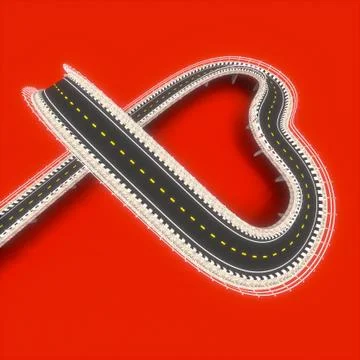 Road heart. Stock Illustration