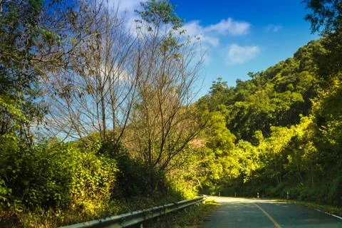 Road on high mountain Stock Photos